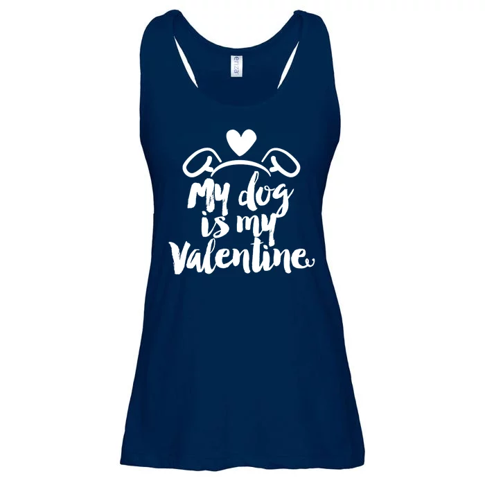 My Dog Is My Valentine Cute Ladies Essential Flowy Tank