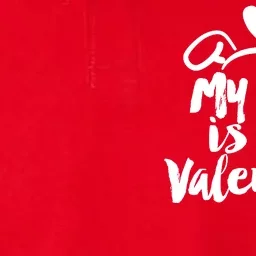 My Dog Is My Valentine Cute Softstyle Adult Sport Polo