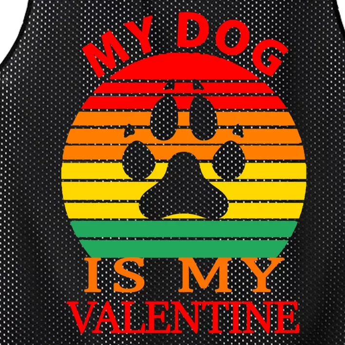 My Dog Is My Valentine Retro Mesh Reversible Basketball Jersey Tank