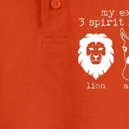 My Ex Has Three Spirit Animals Lion Ass Cheetah Dry Zone Grid Performance Polo