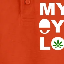 My Eyes Low Smoke Weed High Life Dry Zone Grid Performance Polo