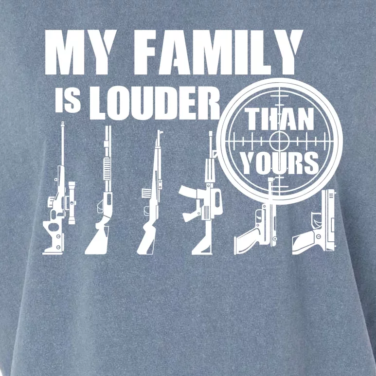 My Family Is Louder Than Yours Garment-Dyed Women's Muscle Tee