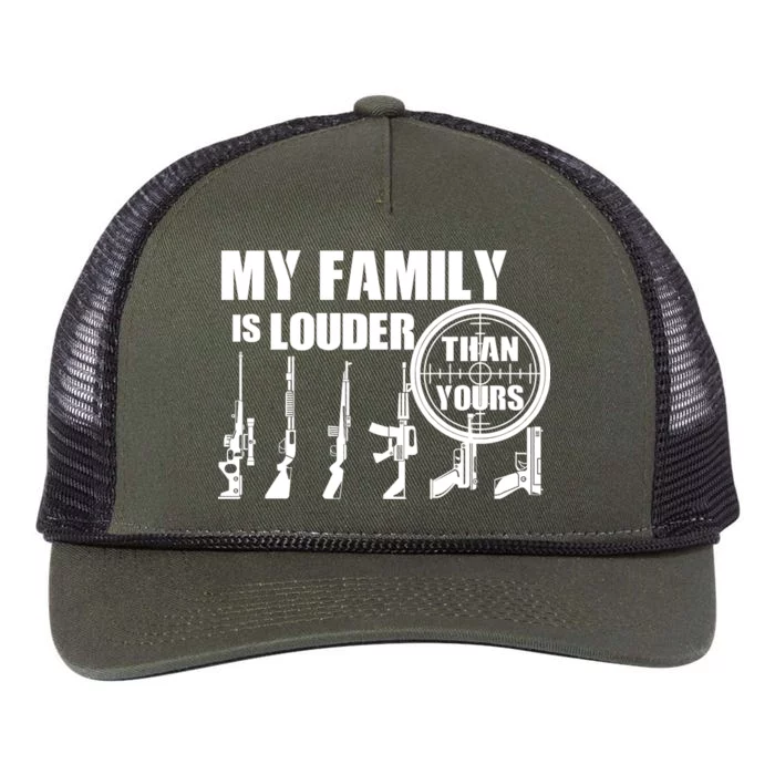 My Family Is Louder Than Yours Retro Rope Trucker Hat Cap