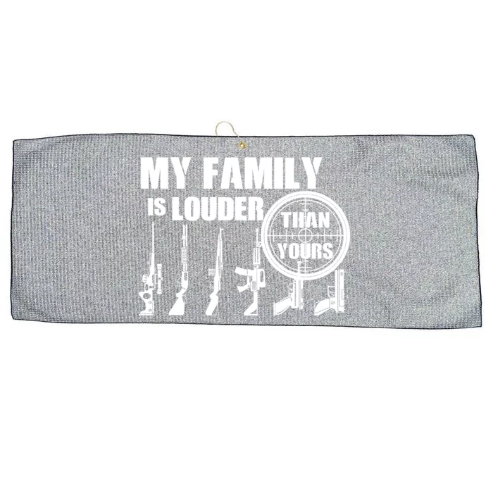 My Family Is Louder Than Yours Large Microfiber Waffle Golf Towel