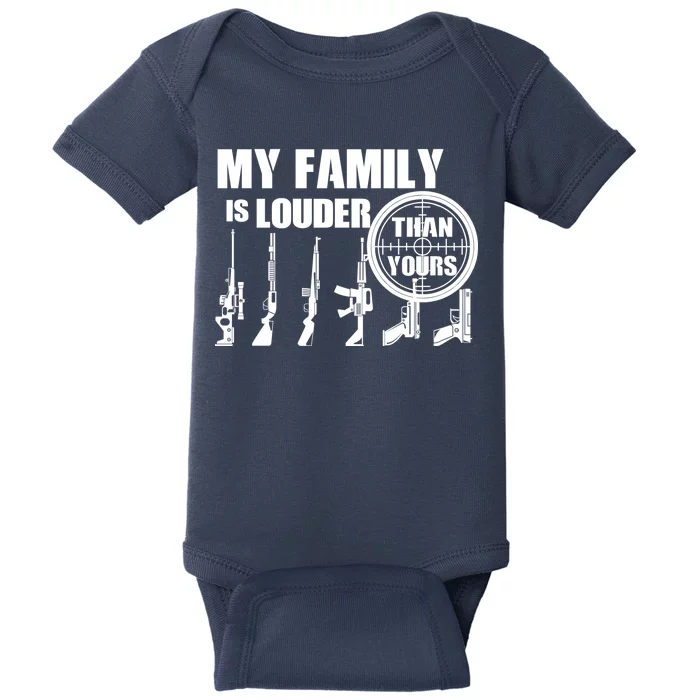 My Family Is Louder Than Yours Baby Bodysuit