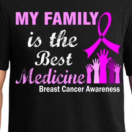 My Family Is The Best Medicine Breast Cancer Awareness Pajama Set