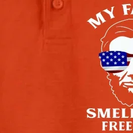 My Farts Smell Like Freedom Abraham Lincoln Dry Zone Grid Performance Polo