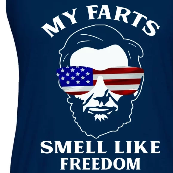 My Farts Smell Like Freedom Abraham Lincoln Ladies Essential Flowy Tank