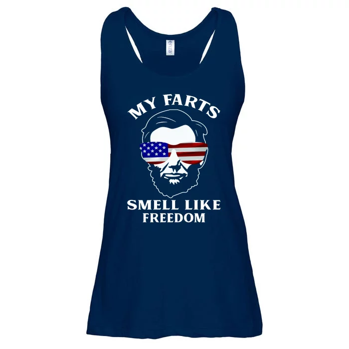 My Farts Smell Like Freedom Abraham Lincoln Ladies Essential Flowy Tank