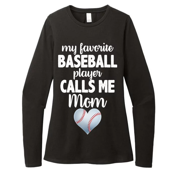 My Favorite Baseball Player Calls Me Mom Womens CVC Long Sleeve Shirt