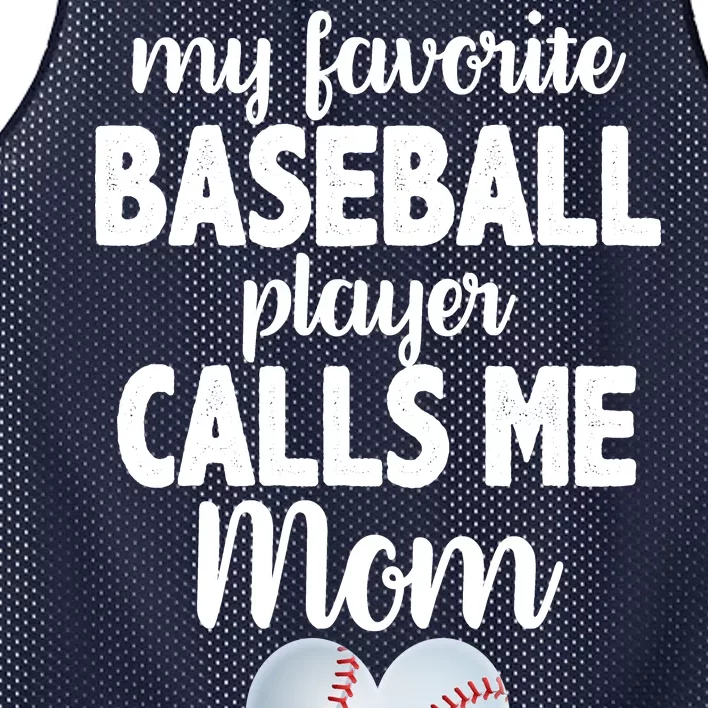 My Favorite Baseball Player Calls Me Mom Mesh Reversible Basketball Jersey Tank