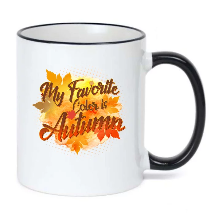 My Favorite Color Is Autumn Black Color Changing Mug