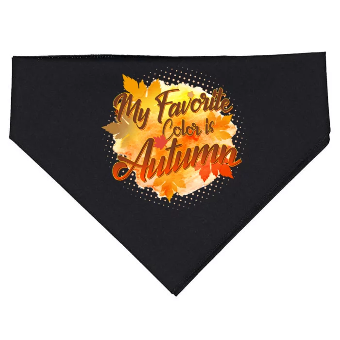 My Favorite Color Is Autumn USA-Made Doggie Bandana