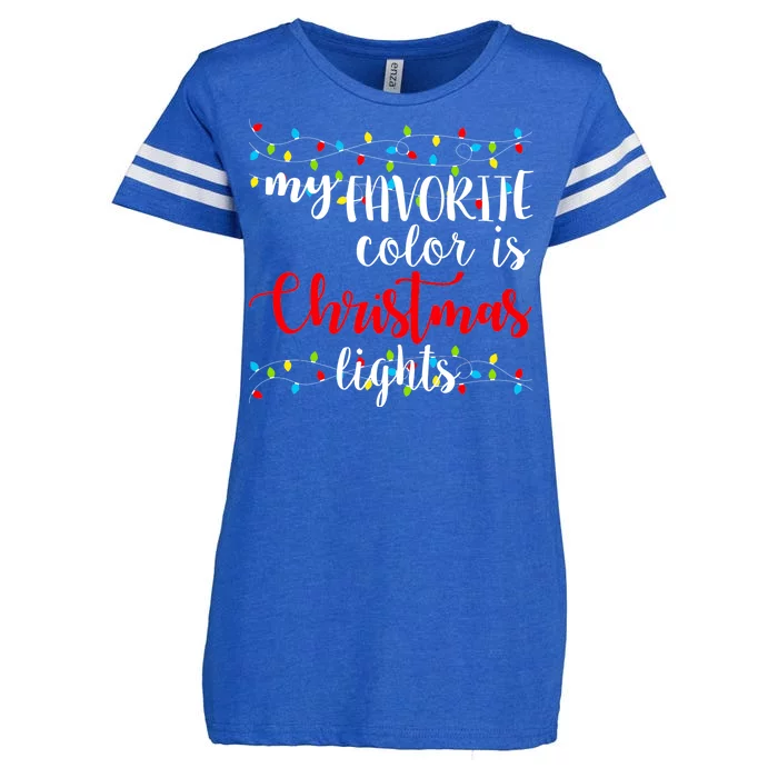 My Favorite Color Is Christmas Lights Enza Ladies Jersey Football T-Shirt