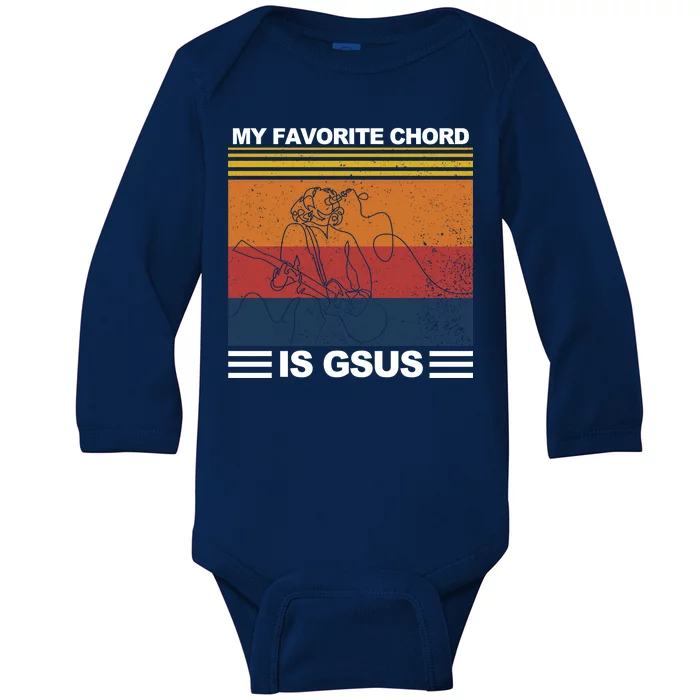 My Favorite Cord Is Gsus Baby Long Sleeve Bodysuit