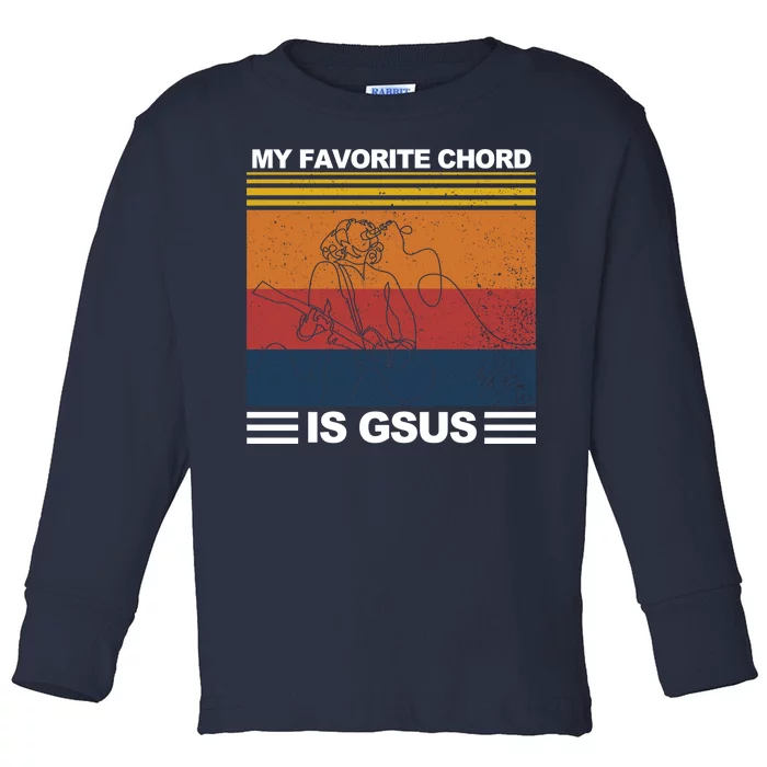 My Favorite Cord Is Gsus Toddler Long Sleeve Shirt