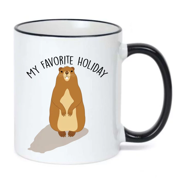 My Favorite Holiday Groundhog Day Black Color Changing Mug