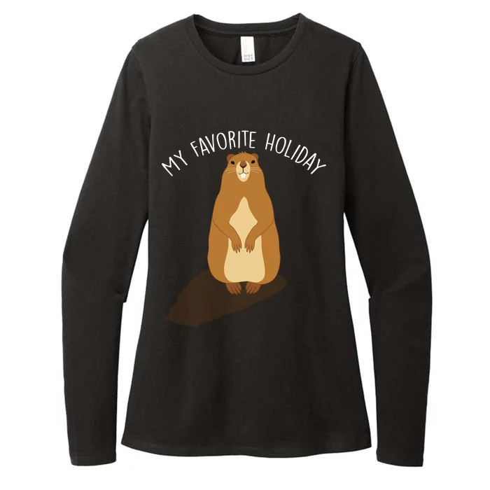 My Favorite Holiday Groundhog Day Womens CVC Long Sleeve Shirt