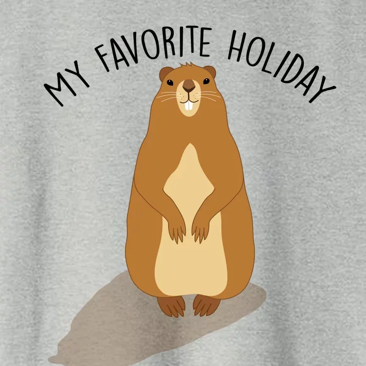 My Favorite Holiday Groundhog Day Women's Crop Top Tee