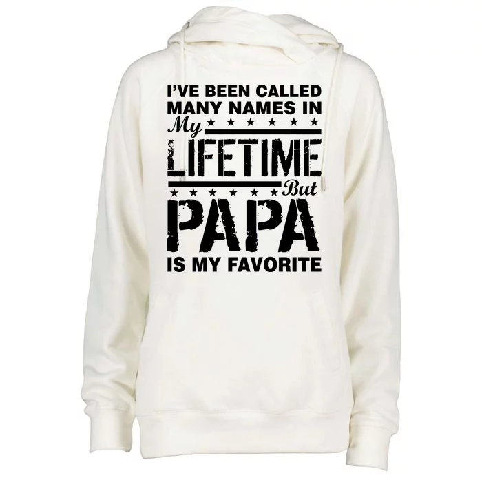 My Favorite Name Is Papa Womens Funnel Neck Pullover Hood