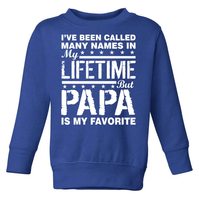 My Favorite Name Is Papa Toddler Sweatshirt