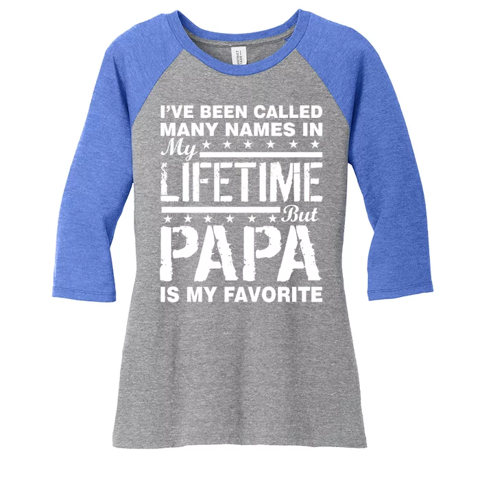 My Favorite Name Is Papa Women's Tri-Blend 3/4-Sleeve Raglan Shirt