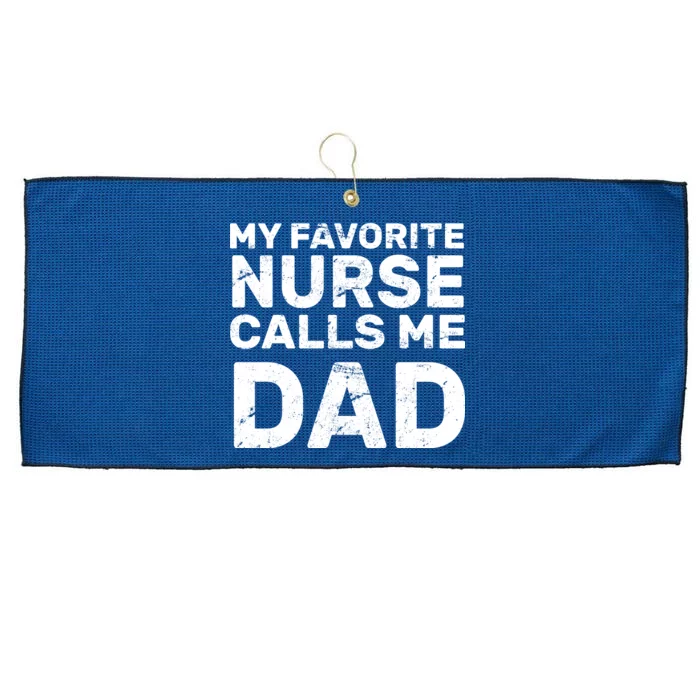 My Favorite Nurse Call Me Dad Large Microfiber Waffle Golf Towel