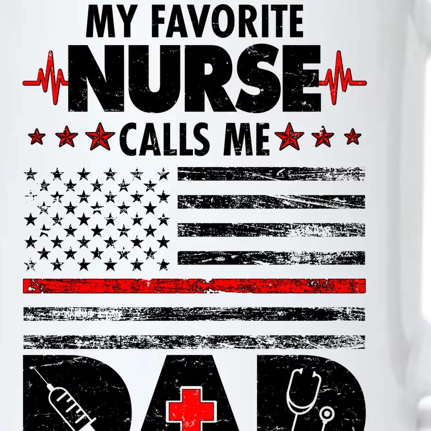 My Favorite Nurse Calls Me Dad Support Frontline Black Color Changing Mug