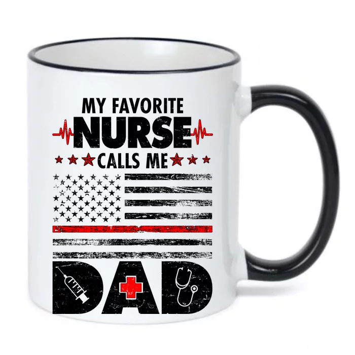 My Favorite Nurse Calls Me Dad Support Frontline Black Color Changing Mug