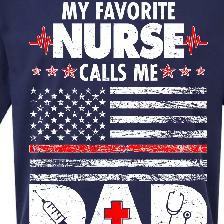 My Favorite Nurse Calls Me Dad Support Frontline Sueded Cloud Jersey T-Shirt