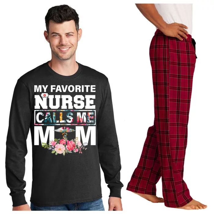 My Favorite Nurse Calls Me Mom Long Sleeve Pajama Set