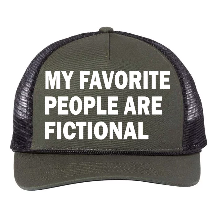 My Favorite People Are Fictional Retro Rope Trucker Hat Cap