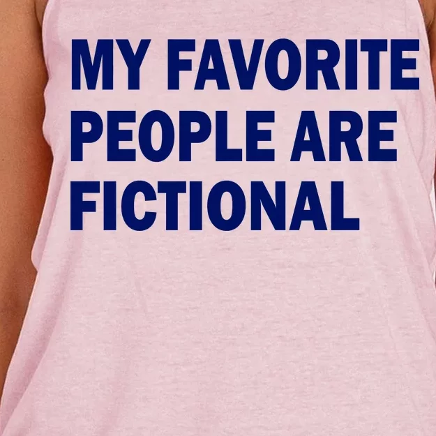 My Favorite People Are Fictional Women's Knotted Racerback Tank