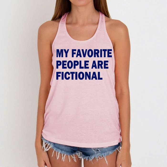 My Favorite People Are Fictional Women's Knotted Racerback Tank