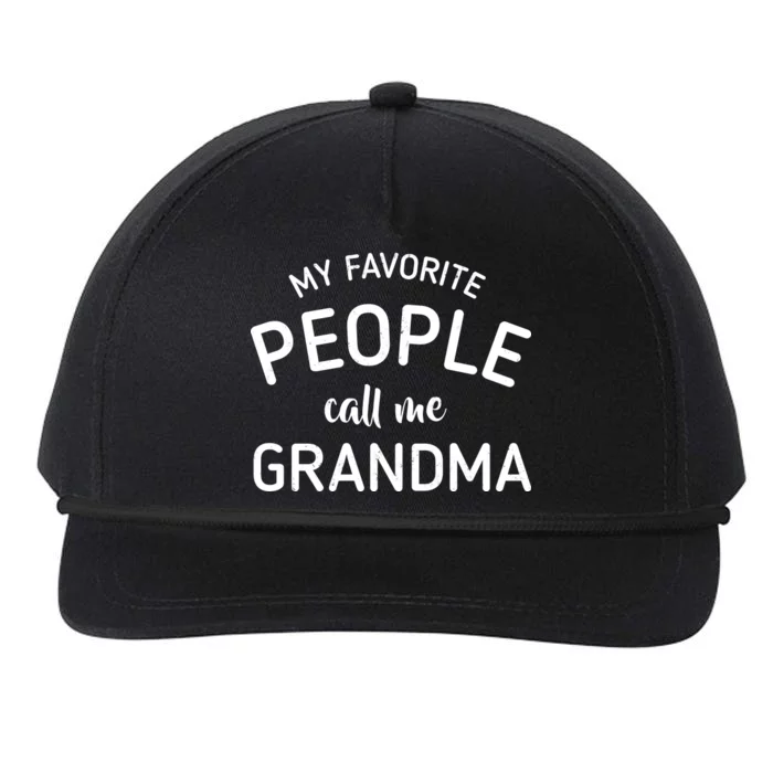 My Favorite People Call Me Grandma Snapback Five-Panel Rope Hat