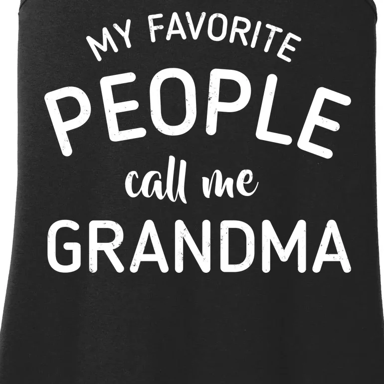 My Favorite People Call Me Grandma Ladies Essential Tank