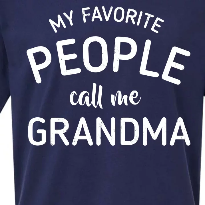 My Favorite People Call Me Grandma Sueded Cloud Jersey T-Shirt