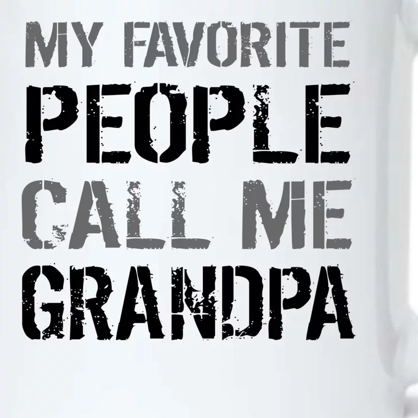 My Favorite People Call Me Grandpa Black Color Changing Mug