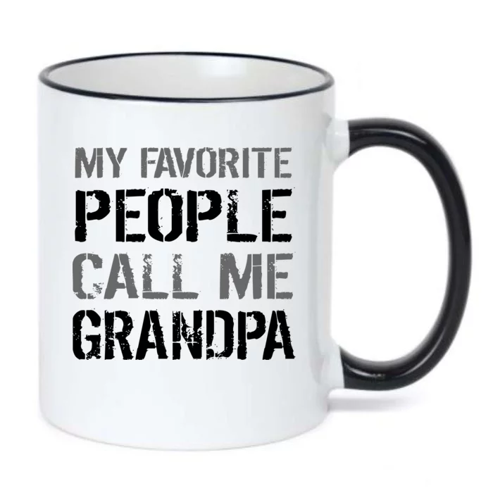 My Favorite People Call Me Grandpa Black Color Changing Mug