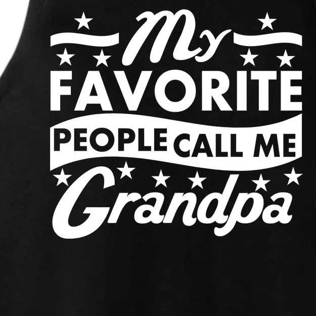 My Favorite People Call Me Grandpa Father's Day Ladies Tri-Blend Wicking Tank