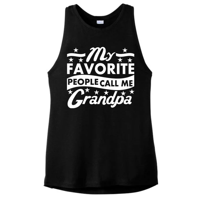 My Favorite People Call Me Grandpa Father's Day Ladies Tri-Blend Wicking Tank