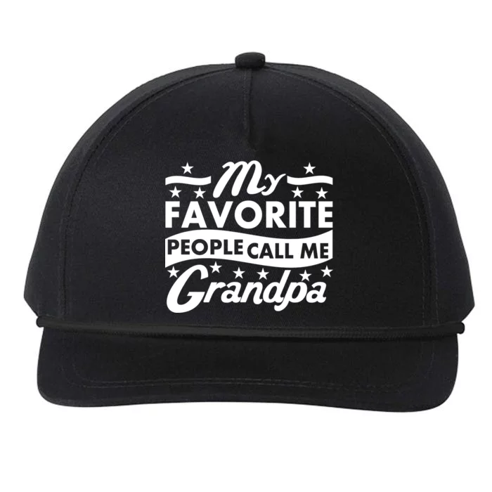 My Favorite People Call Me Grandpa Father's Day Snapback Five-Panel Rope Hat