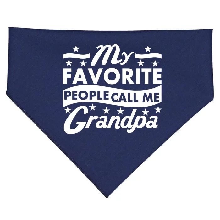 My Favorite People Call Me Grandpa Father's Day USA-Made Doggie Bandana