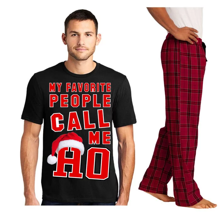 My Favorite People Call Me Ho Christmas Santa Claus Pajama Set