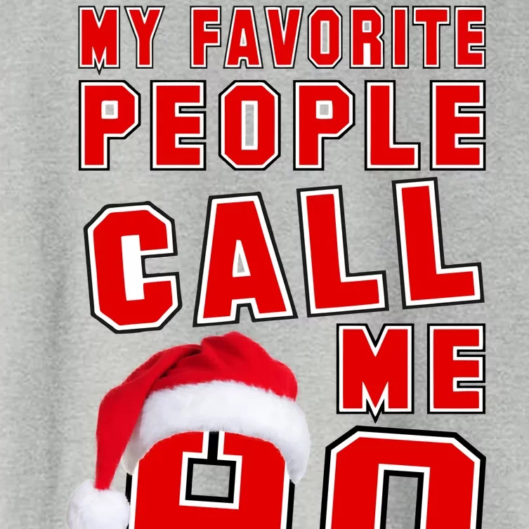 My Favorite People Call Me Ho Christmas Santa Claus Women's Crop Top Tee