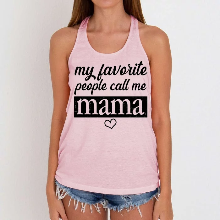 My Favorite People Call Me Mama Women's Knotted Racerback Tank