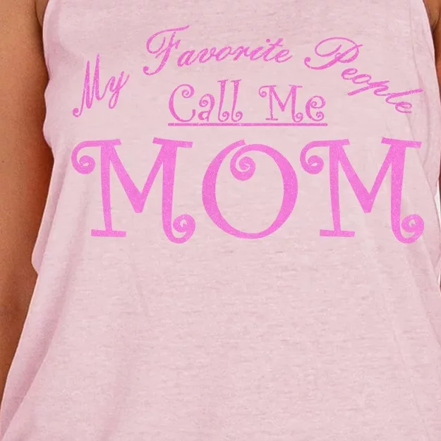 My Favorite People Call Me Mom Women's Knotted Racerback Tank