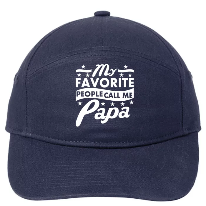 My Favorite People Call Me Papa Father's Day 7-Panel Snapback Hat