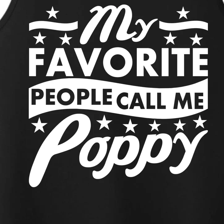 My Favorite People Call Me Poppy Performance Tank