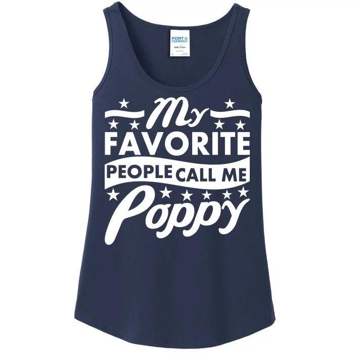 My Favorite People Call Me Poppy Ladies Essential Tank